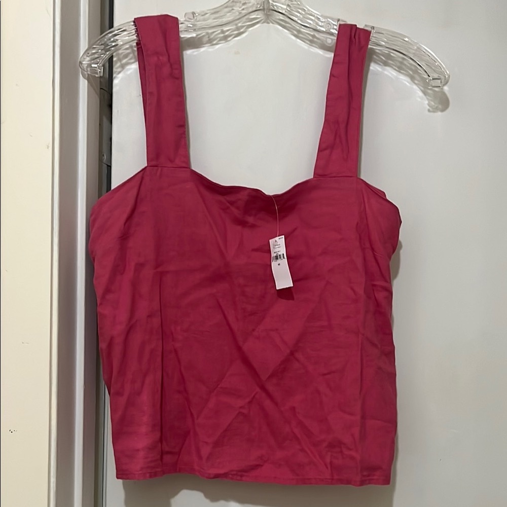 Banana Republic Red Fitted Bustier Tank Top